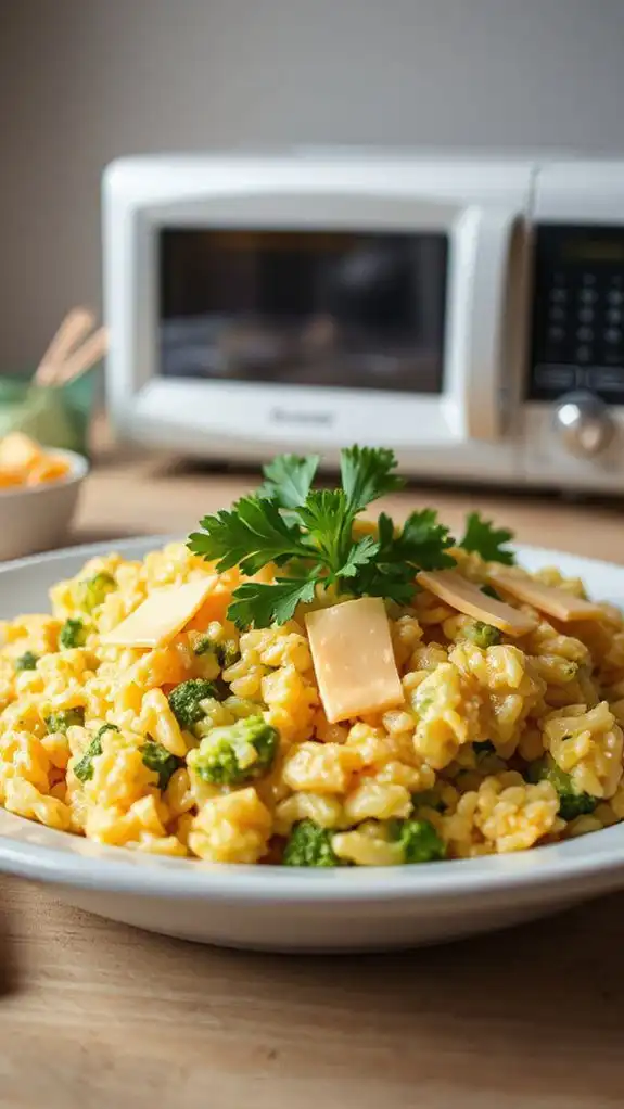 broccoli and cheddar rice