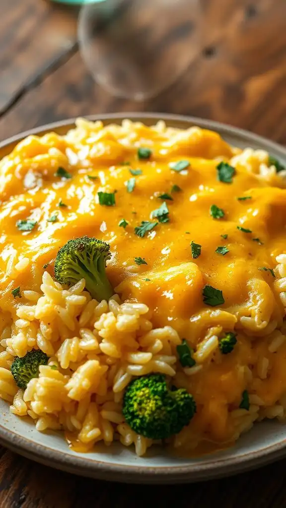 broccoli cheddar rice dish