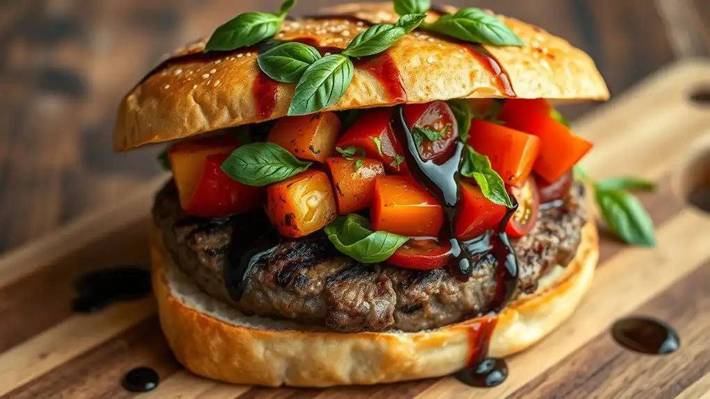 bruschetta inspired burger creation