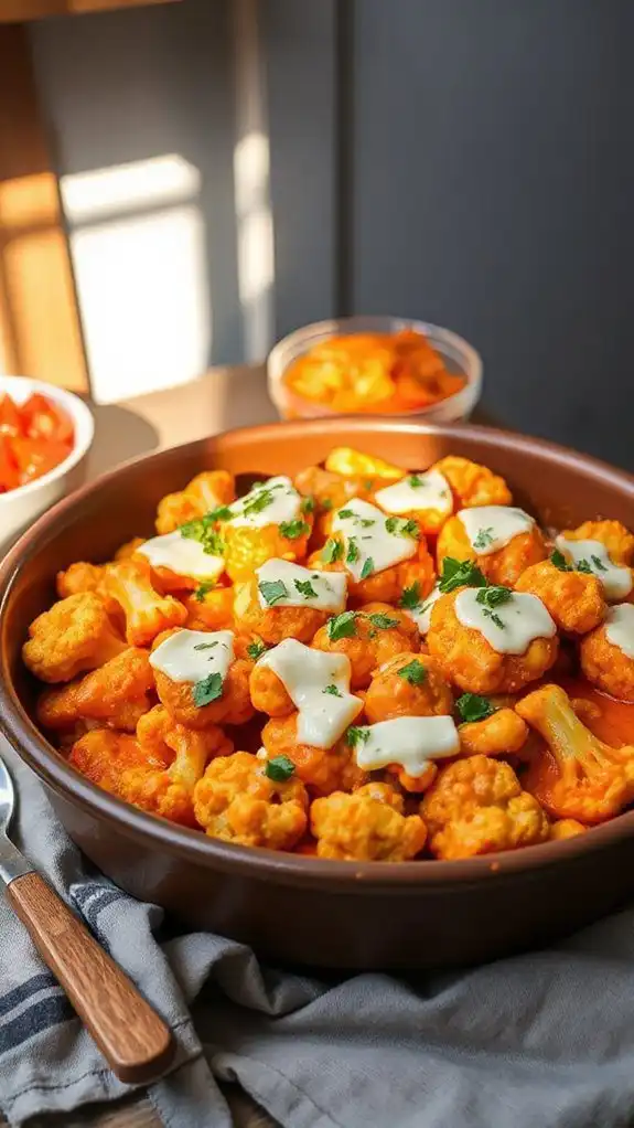 buffalo cauliflower chickpea casserole