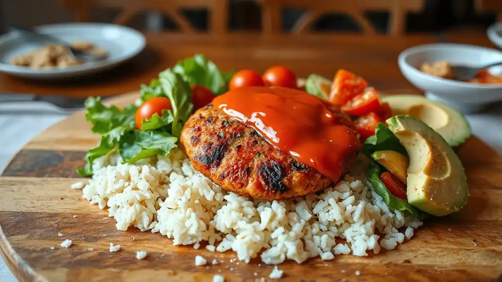 buffalo chicken burger bowl