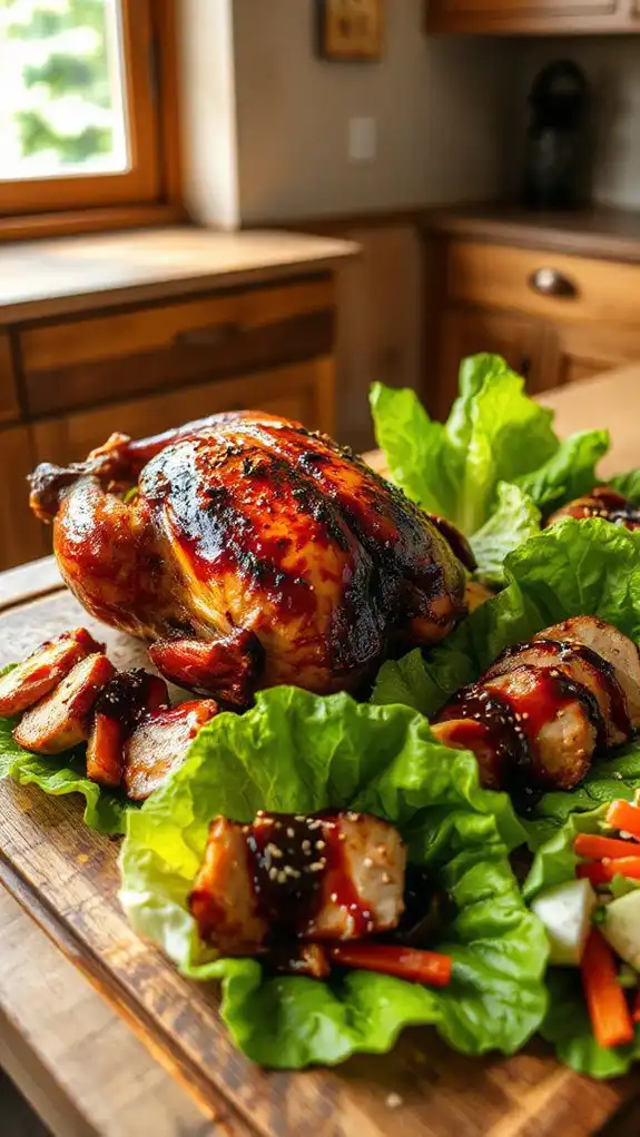 bulgogi chicken lettuce wraps