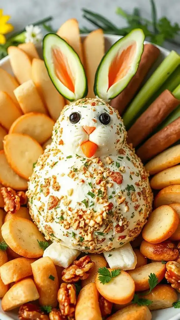 bunny shaped cheese appetizer