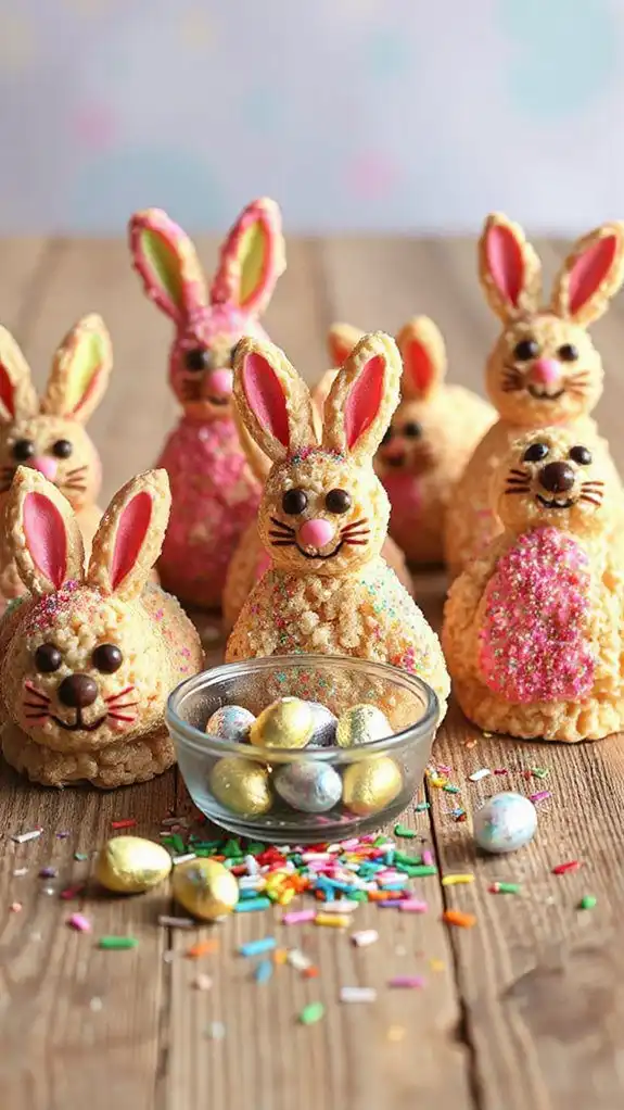 bunny shaped rice krispies treats