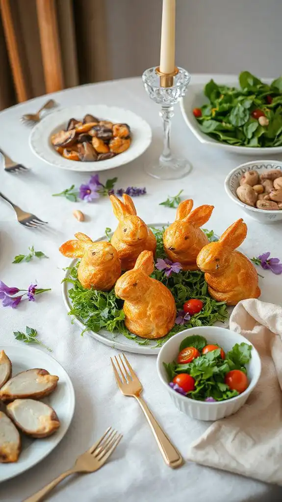 bunny shaped stuffed mushrooms recipe