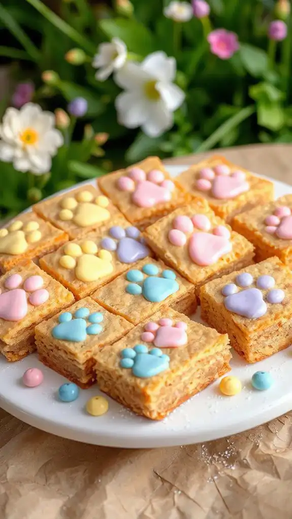 bunny themed cookie dessert bars
