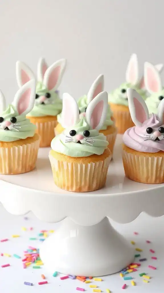 bunny themed fondant cupcakes