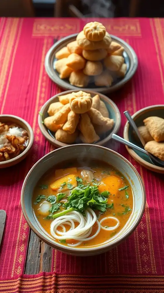 burmese fish soup dish burmese fish soup dish