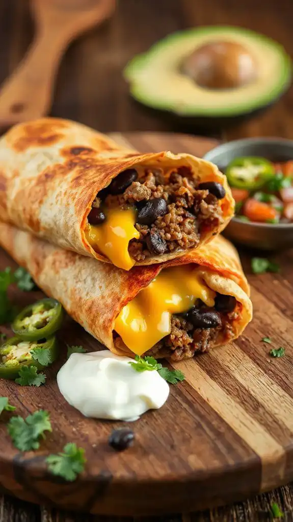 burritos with homemade salsa