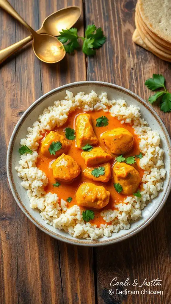 butter chicken with cauliflower