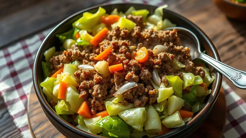 cabbage and hamburger dish cabbage and hamburger dish