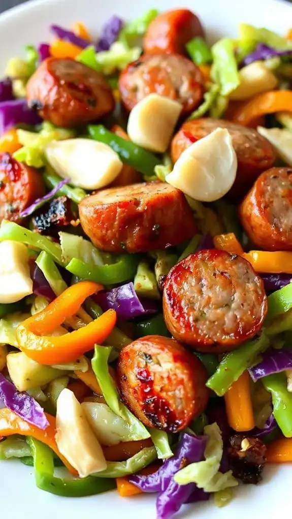 cabbage and sausage dish