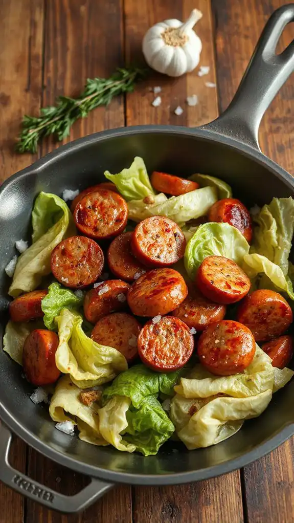cabbage and sausage dish