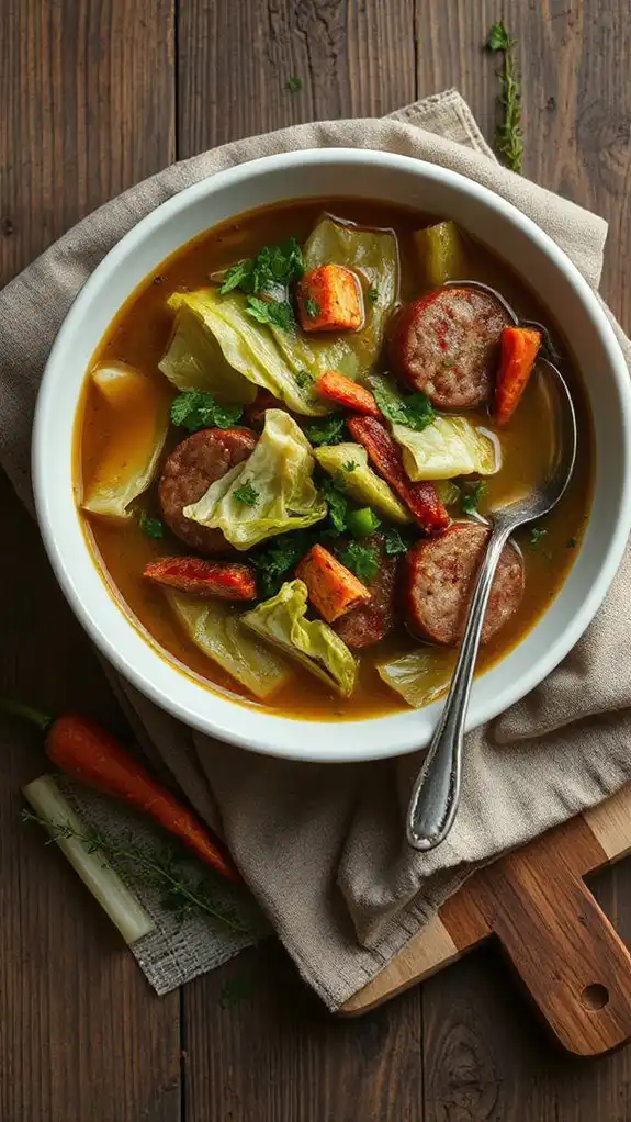 cabbage and sausage soup
