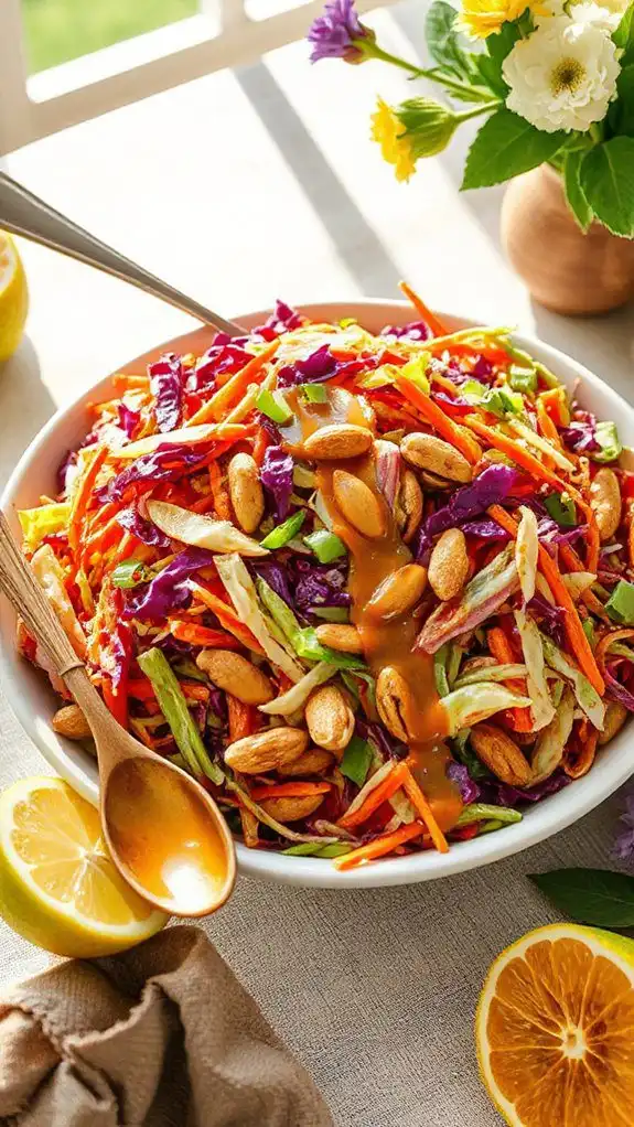 cabbage slaw with peanuts