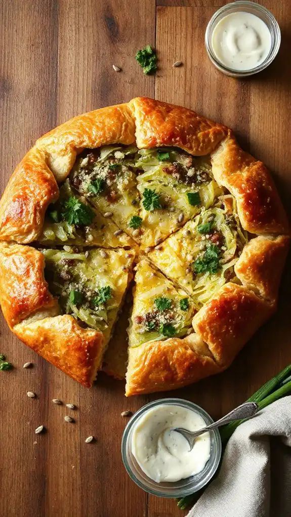 cabbage tart with caraway
