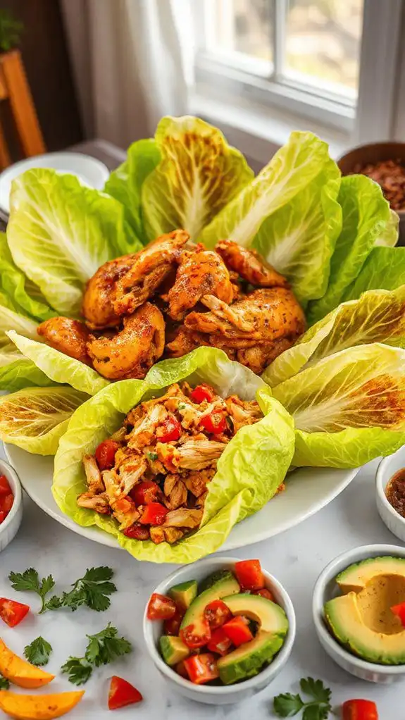cabbage wrapped rotisserie chicken tacos
