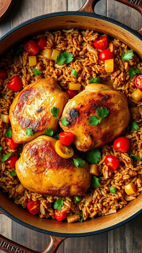 cajun flavored chicken and rice