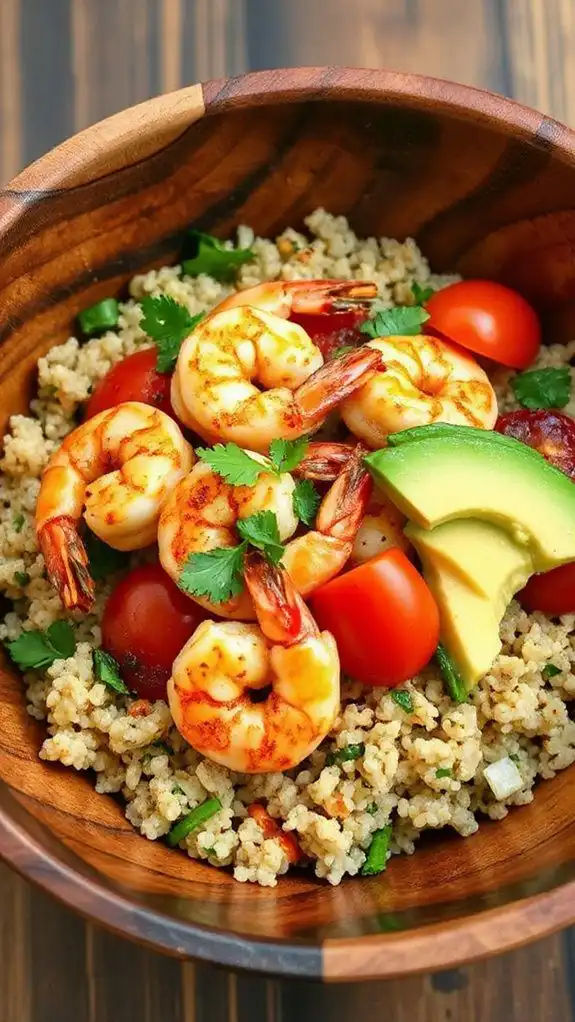 cajun shrimp quinoa dish
