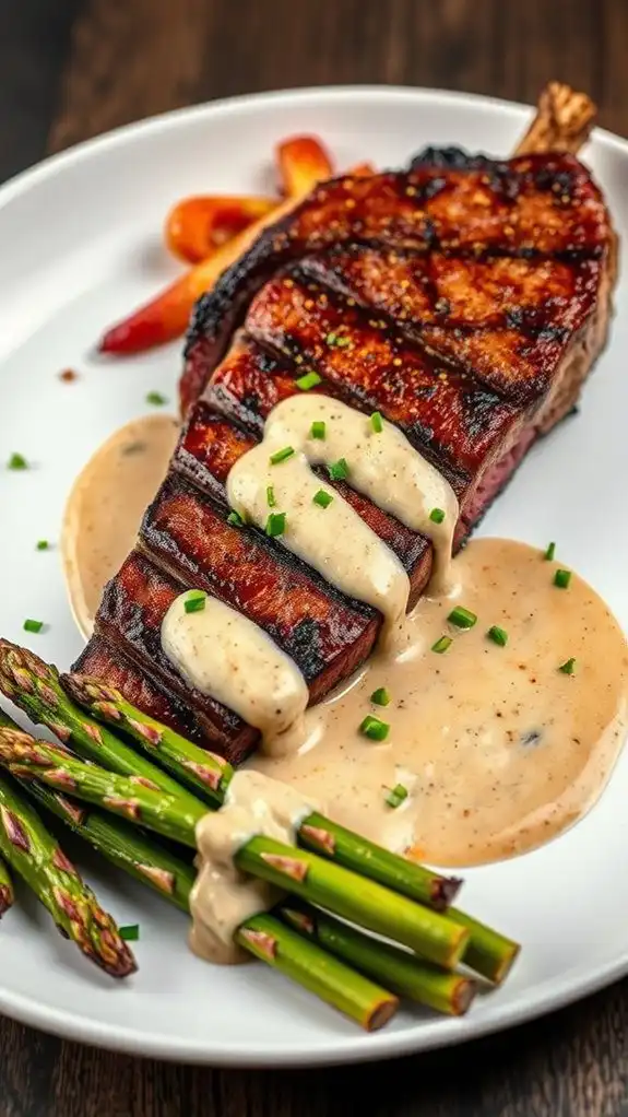 cajun steak with sauce