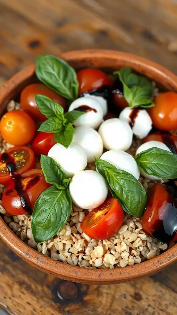 caprese barley bowl recipe