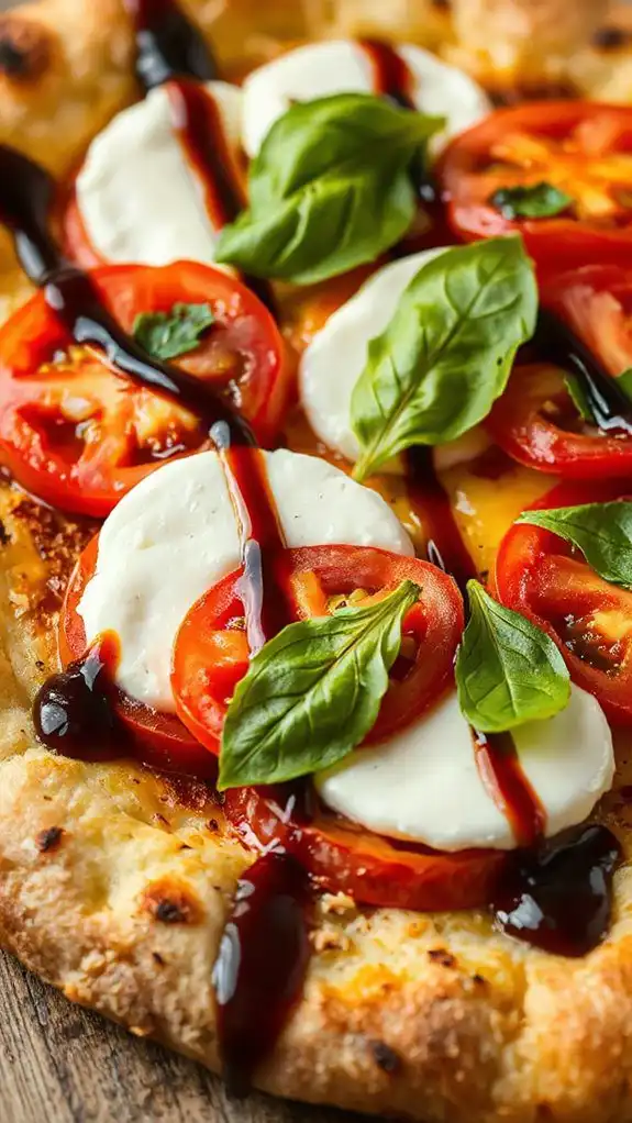 caprese flatbread with balsamic caprese flatbread with balsamic