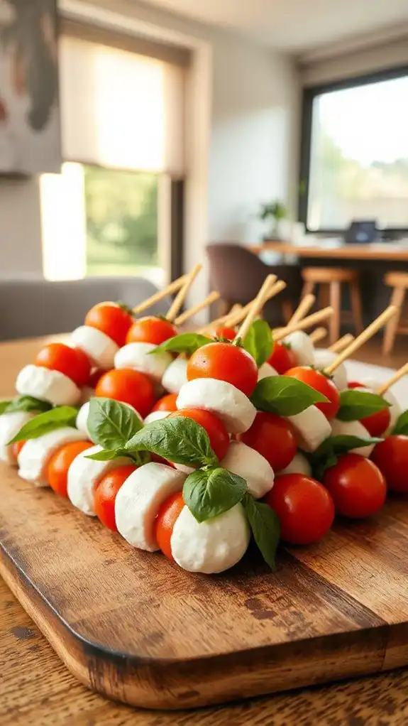 caprese salad on skewers