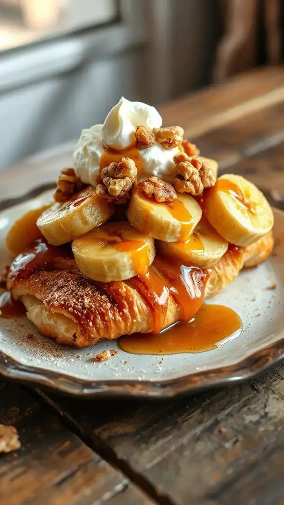 caramelized banana croissant delight