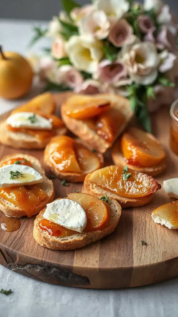 caramelized pear and brie