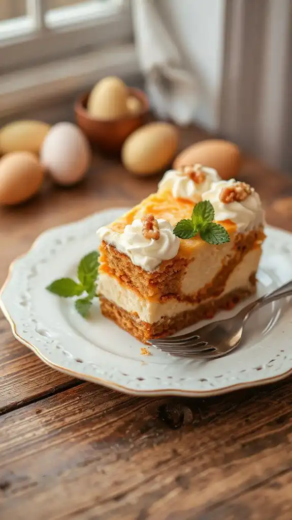 carrot cake cheesecake dessert
