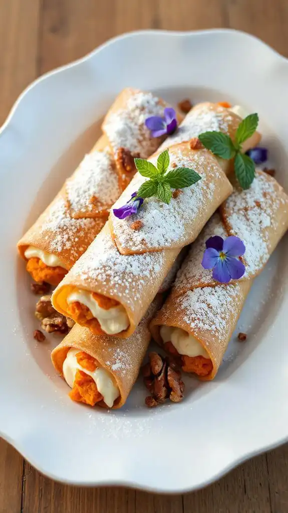 carrot cake filled cannoli carrot cake filled cannoli
