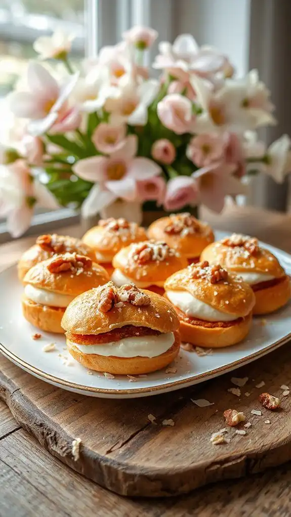 carrot cake filled clairs carrot cake filled clairs