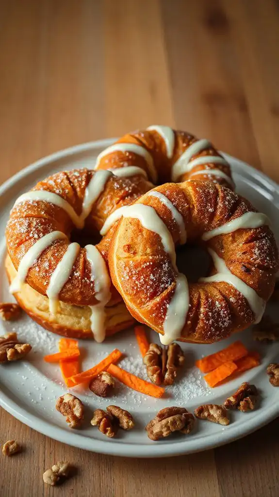 carrot cake filled cronuts