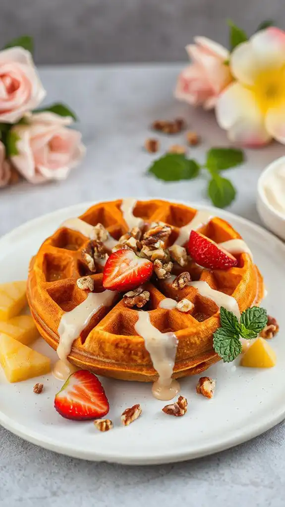 carrot cake waffle fusion