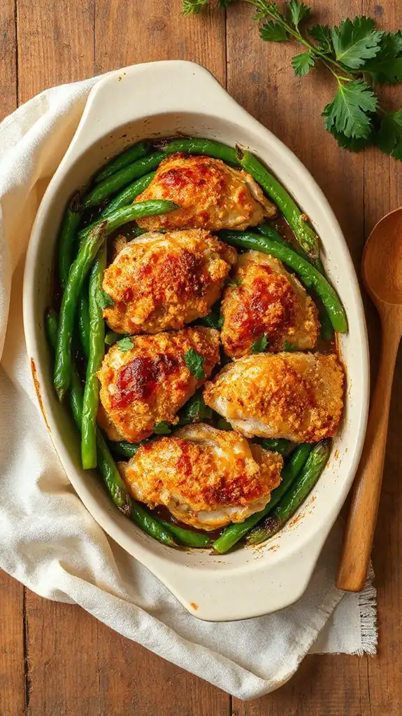 casserole with chicken beans