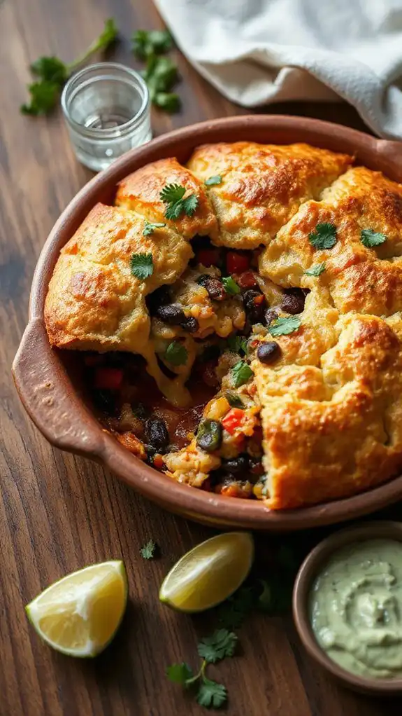 cauliflower based tamale casserole