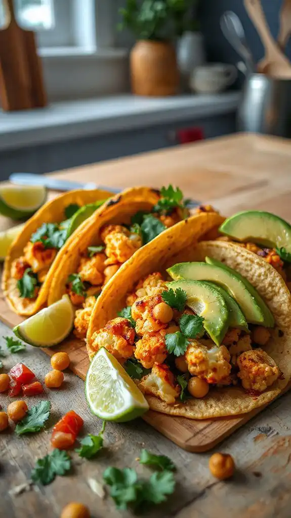 cauliflower chickpea taco recipe