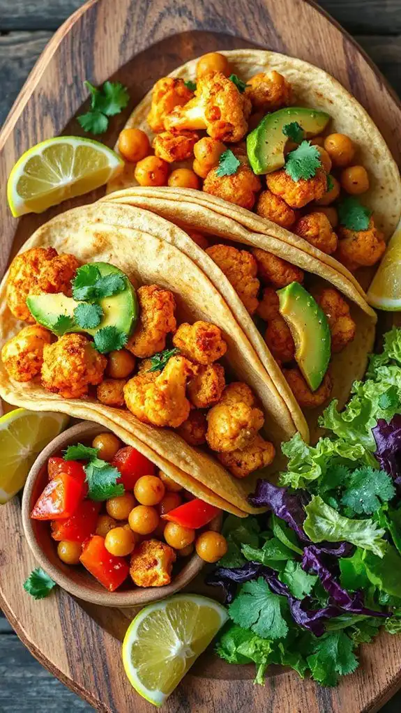 cauliflower chickpea taco recipe