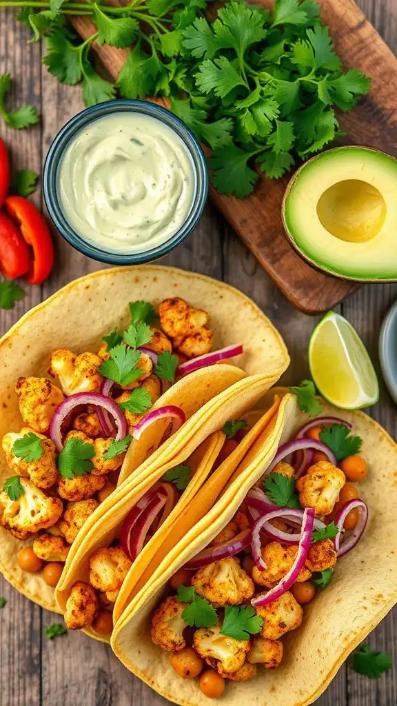 cauliflower chickpea taco recipe