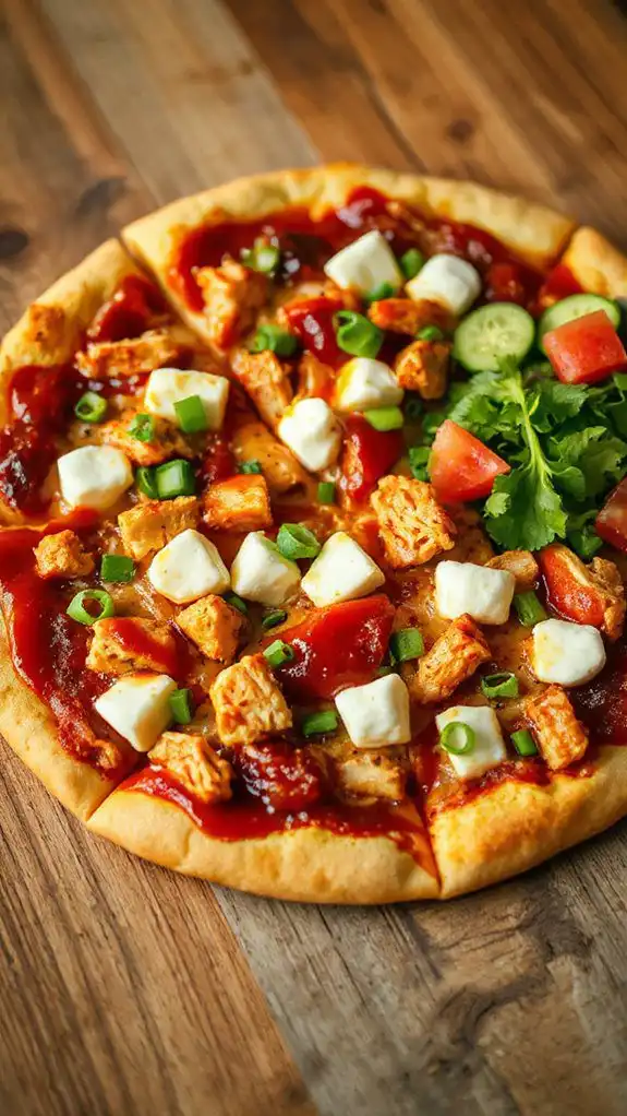 cauliflower crust bbq pizza