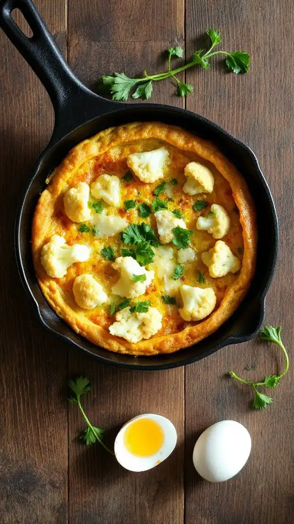 cauliflower parmesan frittata recipe