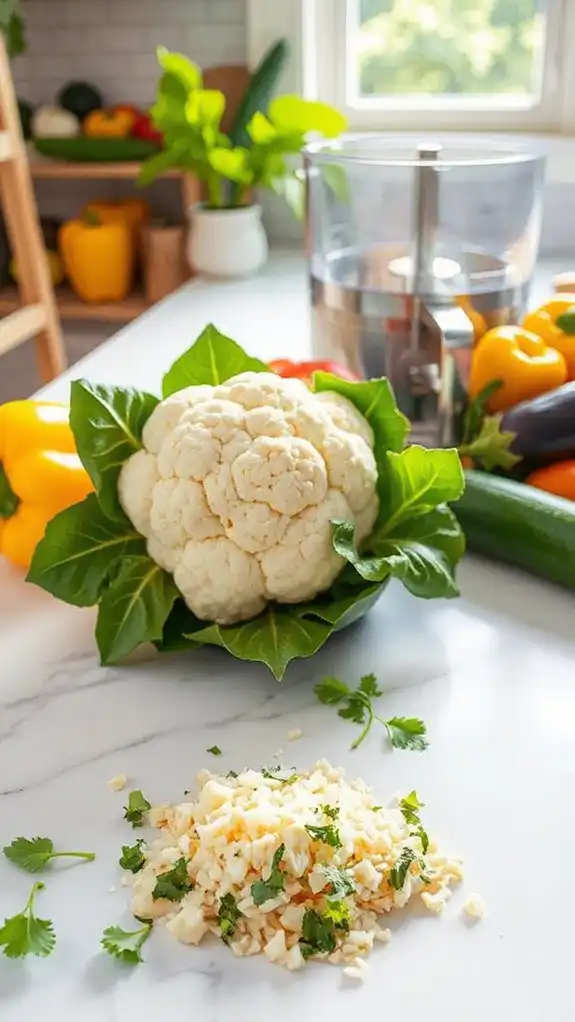 cauliflower replaces traditional rice