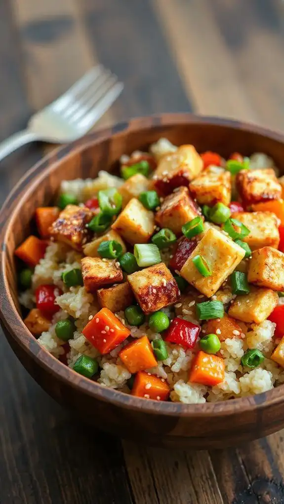 cauliflower rice with tofu