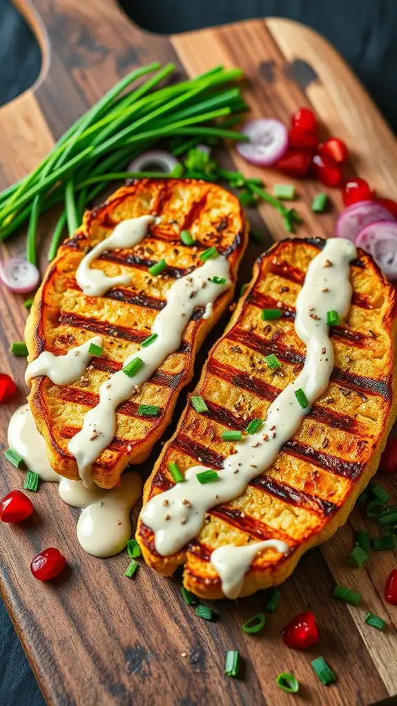 cauliflower steaks with tahini