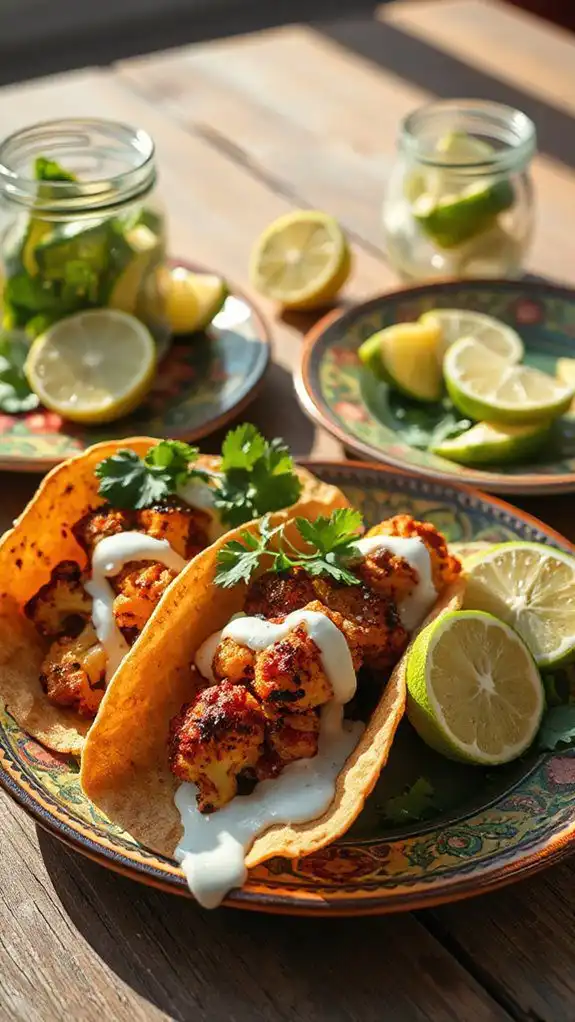 cauliflower tacos with cream