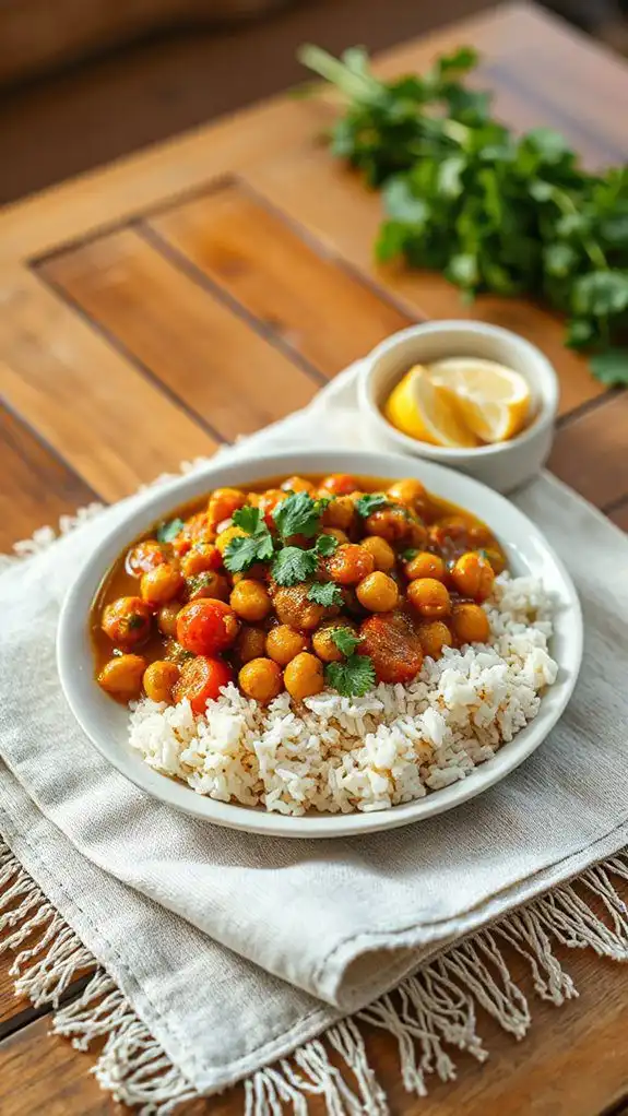 chana masala with rice