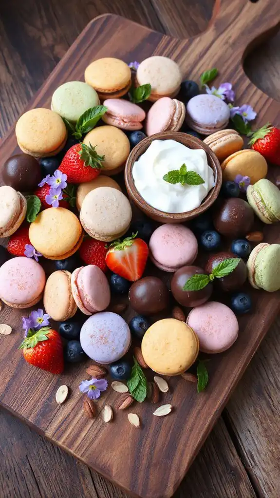 charming macaron dessert platter