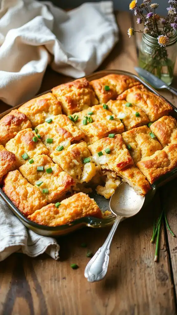 cheddar chive bread pudding