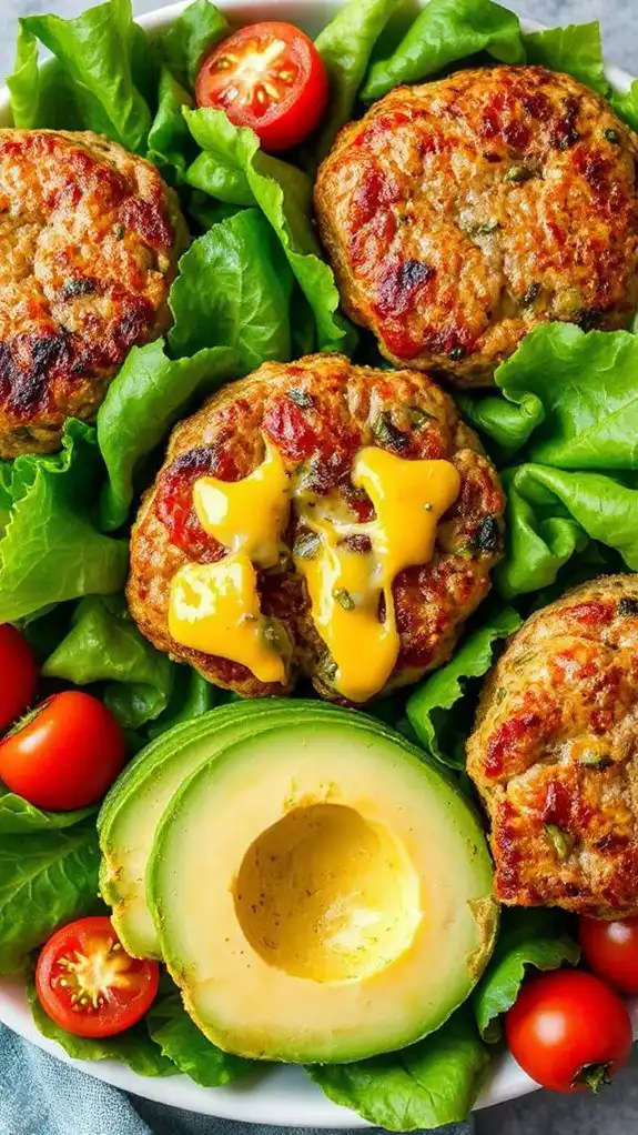 cheese stuffed burger patties