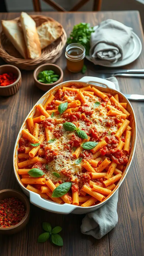 cheesy baked pasta dish